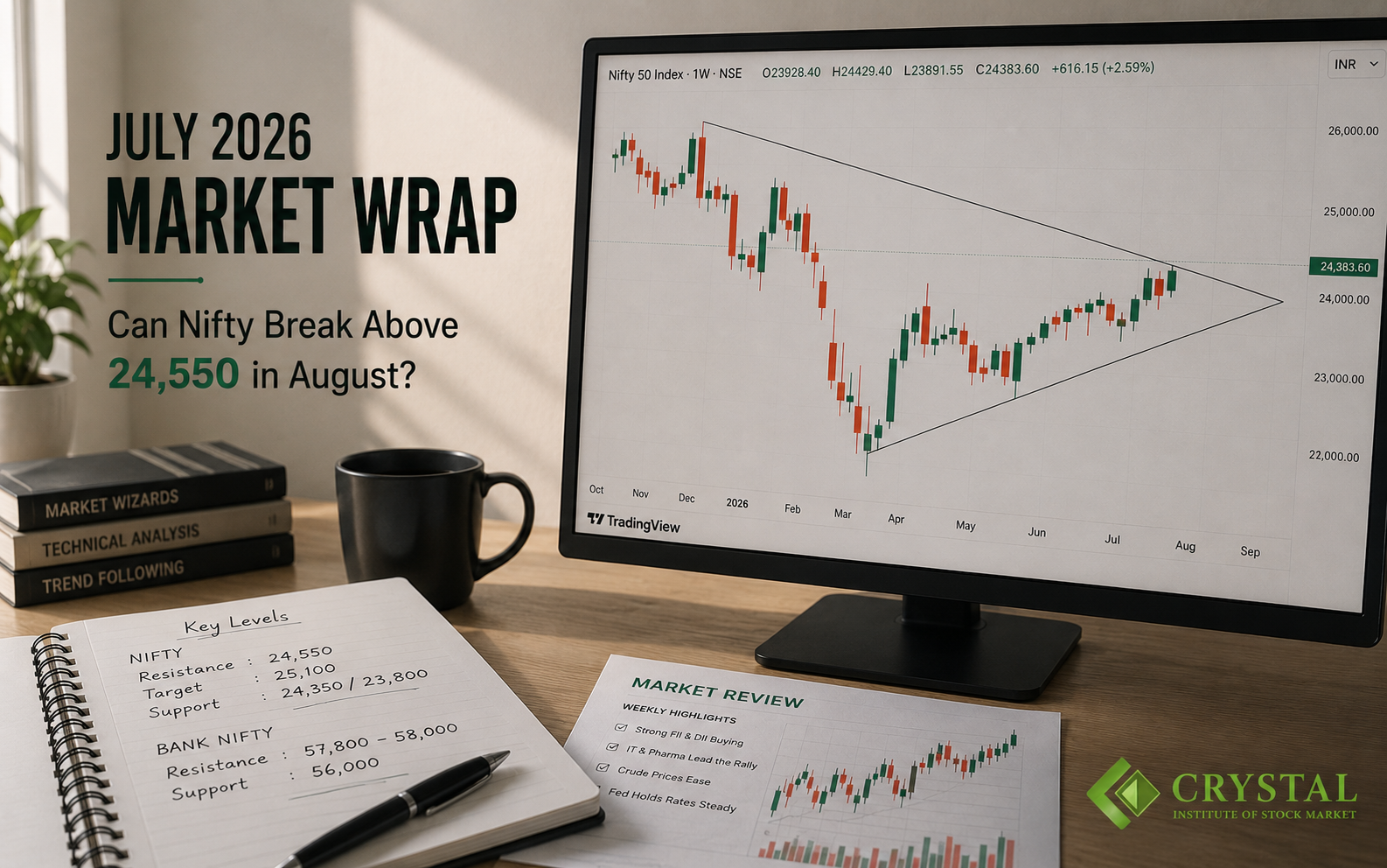 July 2026 Market Wrap & August Outlook: Can Nifty Break Above 24,550? Cover